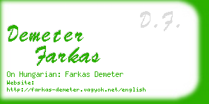 demeter farkas business card